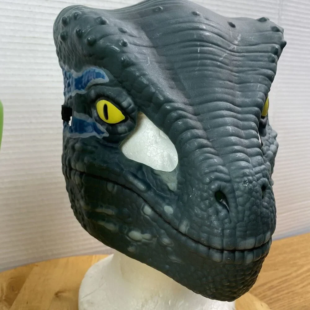 Deluxe Leonardo Ninja Turtle & Jurassic World Blue Raptor Mask Costume Lot 6